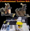 Tatuaje profesional completo Kit de tatuaje para principiantes 2 Pro máquina 7 colores agujas de tinta fuente de alimentación agarre práctica juego de piel