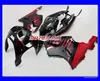 Kit carena nera fiamme rosse per KAWASAKI Ninja ZX7R ZX-7R 96 99 00 03 ZX 7R 1996 2000 2003 Set carene