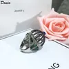 Donia – bague de luxe en cuivre et zircon incrusté, bijoux de luxe, cage à oiseaux, à la mode, de styliste créatif européen et américain, cadeau à main