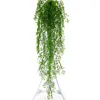 113cm 15 포크 인공 황금 벨 고리 장비 vines 벽 교수형 가짜 라탄 플라스틱 녹색 식물 홈 정원 웨딩 장식 198a