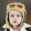 bambino Cartoon pilota auricolare più caldo pilota bambino più spesso cappello più caldo dell'orecchio cappello di lana per bambini pilota lei feng cappello berretto bambino 4 colori