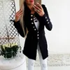Mulheres senhoras Casual Único-Breasted Formal Longo Blazer Jaqueta Slim Fit Coat QL Venda