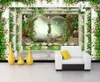 Papéis de parede home decor designers Fantasia flor videira idílica coluna romana TV sofá fundo pintura de parede