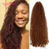 Dreadlocks DIY CROCHET HEURS Extensions de cheveux synthétiques tisser ombre Blonde 18 pouces tresses soeurs micro-serrures droites 27Strand2073481