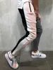 Mode hommes polaire pantalons de sport poches zippées pantalon ajusté coupe ajustée couleurs contrastées pantalon de survêtement Joggers bas de Jogging M-XXL