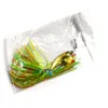 HENGJIA 100 pièces spinnerbaits paillettes rotatives tête de plomb peluches brochet leurres de pêche buzzbaits peu de graisse 17.4g isca pesca plaqués de pêche