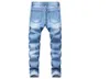 Мужская модная мода Slim Fit Personality Straight Rabual Raked Jeans Джинсовые штаны Джинсы Мужчины узкие мужчины Vaqueros hombre