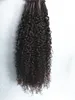البرازيلي البكر البشري ريمي غريب مجعد microlink الشعر ملحقات ناترال أسود اللون microloop 100g واحد حزمة