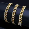 Mens Iced Out Chain Hip Hop smycken Moissanite halsband armband guld silver miami kubanska länkkedjor halsband