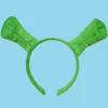 Orelhas de Halloween das crianças Adulto Mostrar Hoop cabelo Shrek Hairpin Headband partido Círculo Chefe Traje item Masquerade Party Supplies LX8883