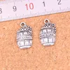 140pcs Charms şarap fıçısı fıçısı antika gümüş kaplama koltukları yapmak DIY el yapımı tibet gümüş takılar 19*11mm