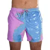 Mode Männer Strand Shorts Farbwechsel Bademode Quick Dry Badehose Verfärbung Strand Hosen Männliche Sommer Schwimmen Laufen Shorts Geschenke 2020