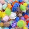 Têtes de roses en mousse PE 2cm, 11 couleurs, fausses fleurs, plantes artificielles, mur de fleurs pour décoration de mariage, 144 pièces/lot, Lots en vrac