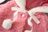 Pelerin Sonbahar PonchoGirls Kapşonlu Karikatür Ayı Triko Gevşek Kuzu Kürk Bebek Cloak Peluş Panço Dış Giyim Çocuk Tasarımcı Giyim 1-4T AYP6363