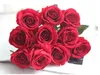 Konstgjorda blommor Rose Bouquet Wedding Home Party Decoration Single Stem Silk Flowers Floral Rose7678733