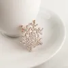 Broche de copo de nieve grande Diamantes de imitación de cristal brillante Broche de flores para mujer Joyería de dama Broches de fiesta Regalo de Navidad DHL