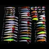 56PCS Esche da pesca Set misto Minnow Lotto Richiamo Esca Crankbait Affrontare Bass D'acqua dolce Manovella Esche dure artificiali Forniture di pesce