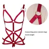 Garters Body Harness Bra para Mulheres Full Bondage Tops Tops Oco Out Sexy Lingerie Set Plus Size Elastic Ajust Goth Club Dance Rave1