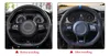Black Suede DIY Ręcznie szyte kierownicę kierownicy do VW Golf 7 GTI Golf R Mk7 VW Polo GTI Scirocco 2015 20167239062