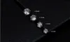 High Quality S925 Sterling Silver 2ct / 4ct Cz Diamond Stud Earrings with Zircon Stone Women Men Wedding Birthday Gift Bijouterie