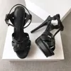 New Summer Shoes Woman Tribute Sandals T-strap Super High Platfom Sandals Designer Slides Woman Sandals Party Classic Shoes