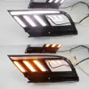 1 par LED luzes diurnas DRL e Streamer Vire luz de nevoeiro sinal para Volkswagen Jetta MK7 Sagitar 2016 2017 2018