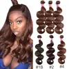 Mink Braziliaanse Body Wave Virgin Hair Inslagen 1b/#2/#4 Virgin Braziliaanse Body Wave Haarbundels Human Hair Extensions