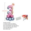 Balony Urodziny Rainbow Numer Folia Ballons 1 2 3 4 5 6 7 8 9 lat Happy Birthday Party Decorations Decor Decor Ballon