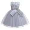 Flower Girl Wedding Party Bridesmaid Bride Dress Princess Birthday Party Baptism Dress Girl for Wedding2009991