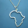 10 Hollow Afryka Mapa Egipt Południowa Kenia Nigeria Wisiorek Łańcuch Bransoletka Miasto Obojczyk Lucky Woman Matka Matka Gifts Rodziny Biżuteria