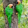 Simüle Yarım Yüzlü Papağan Bahçe Süslemeleri Ağaç Duvara Monte Kuş Modeli Reçine El Sanatları Kapalı Hayvan Süsler