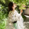 costume hanfu Cosplay fiore sexy fata abito da principessa stile coreano danza Abbigliamento Nazionale abito lungo usura della fase sposa Fancy Dress
