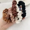 Scrunchie Hairbands Hair Tie Kvinnor För Hårtillbehör Satin Scrunchies Stretch Ponytailhållare Handgjorda present Heandband Party Favor FFA3623