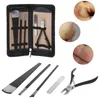 Professionell 5PCS / Set Cuticle Dry Dead Skin Remover Toe Nail Pedicure Knife Feet Care Tool Kit