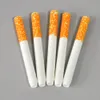 Ceramic Hitter smoke Pipe Smoking Accessories Yellow Filter Color 100pcs/box Cigarette Shape Tobacco Pipes