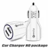 شحنات الهاتف الخليوي 2A 12V 1.2A QC3.0 Charge Car Charge Full 2.4A شاحن شحن USB مزدوج