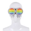 Cospty送料無料ゲイプライドコスプレの装飾アイウェアLGBTアクセサリー男性と女性のトランスジェンダーシンボルレインボーグラス