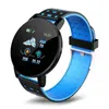 119 plus smart armband hjärtfrekvensklocka man armband sportklockor band vattentätt smartur Android med väckarklocka3905943