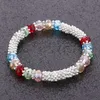 Novos 10 pçs / lote de vidro de cristal braceletes Lucky Charms Bangle Presente