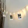 LED String Światła Dekoracja Karta Zdjęcie Uchwyt Klips Wróżka Lampa Garland na Boże Narodzenie Nowy Rok Wesele Bateria Wakacje Lampa