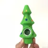 Pipa in silicone all'ingrosso Pipa per albero di Natale Pipa per tabacco portatile Accessori per fumo Bruciatore a nafta Ciotola spessa in vetro