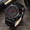 CURREN Top Brand Sport Mens Drop Orologi Orologi maschili Data Sport Orologio militare Cinturino in pelle Orologio da uomo al quarzo Regalo 8225 21238w