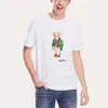 Wholesale bear t shirt short sleeve tee shirts martini bear hockey pattern green jacket printing