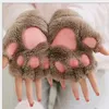 Fashion-stage perform prop Cosplay cat bear Paw Claw Glove party favors Winter Cute High quality woman cartoon cat gloves