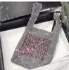 Fashion Crystal Clutch Bags Ladies THANK YOU Rhinestone Bucket Handbags Vest Girls Bling Bling Glitter Purses Totes