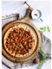 Zebra Breadboard Pizza Dania na pokładzie Round Tray Western Wax Lakierless Warzywo Ręcznie wykonane Drewno Wyświetlacze Krojenia Desek