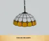 Mediterraneo Retro Style Pendant Light Cancella Stained Glass Sconces Coffee Shop Hotel Corridor LED lampada a sospensione