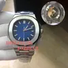 KUTU İLE Mens Watch 41mm Master Otomatik Mekanik Safir Klasik Moda Paslanmaz Çelik 5AT Su Geçirmez Aydınlık montre de luxe