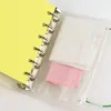 5st/Lot A5 A6 A7 Files Holder Standard Transparent PVC Loose Leaf Pouch med självutformad blixtlås Arrangörsproduktbindemedel