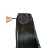 Klip W Włosy Ponytail Medium Brown 100g Proste Ludzkie Dziewicze Włosy Wiązanie Pony Tail Clip in Hair Extensions dla kobiet 14 "do 26 cali